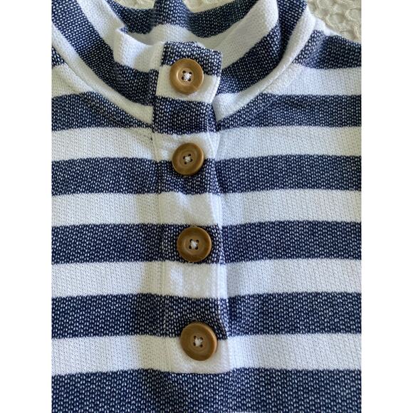 D & Co Active Womens Blue White‎ Stripe Coastal Pull Over Sz S - Picture 6 of 10